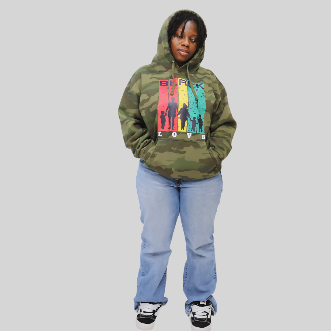 Black Love Camouflage Hoodie