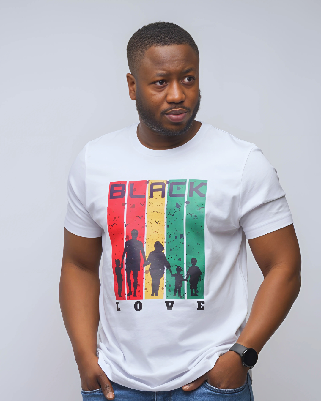 Black Love White T-shirt