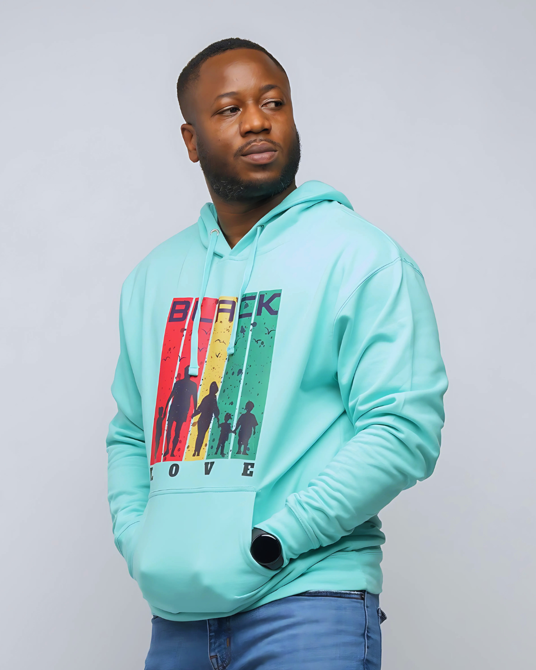 Black Love Mint Hoodie