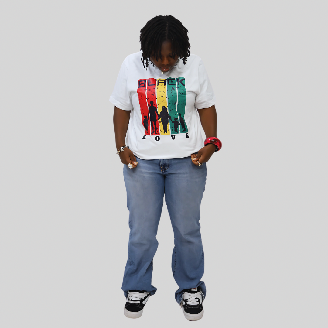 Black Love White T-shirt