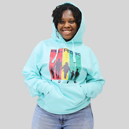 Black Love Mint Hoodie