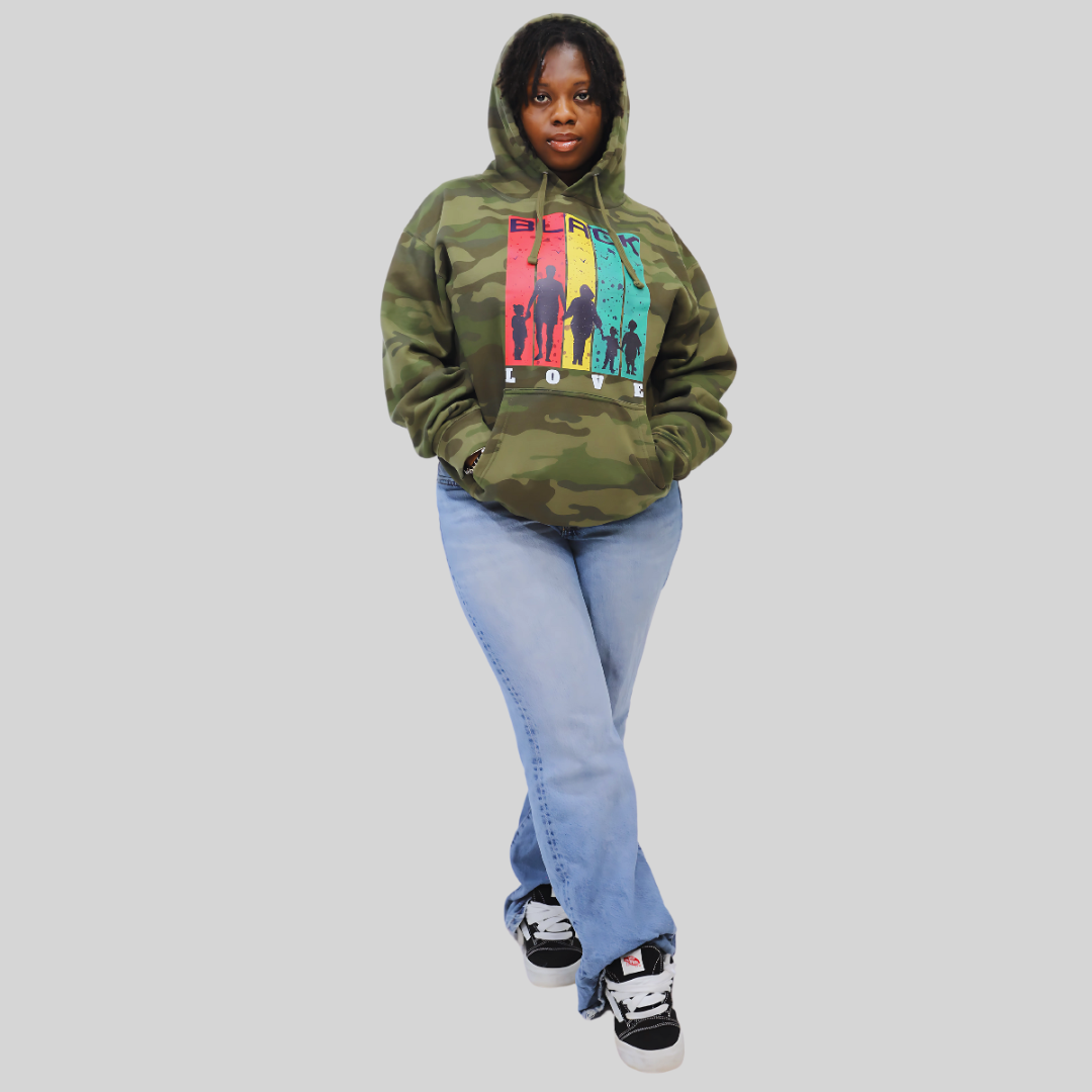 Black Love Camouflage Hoodie