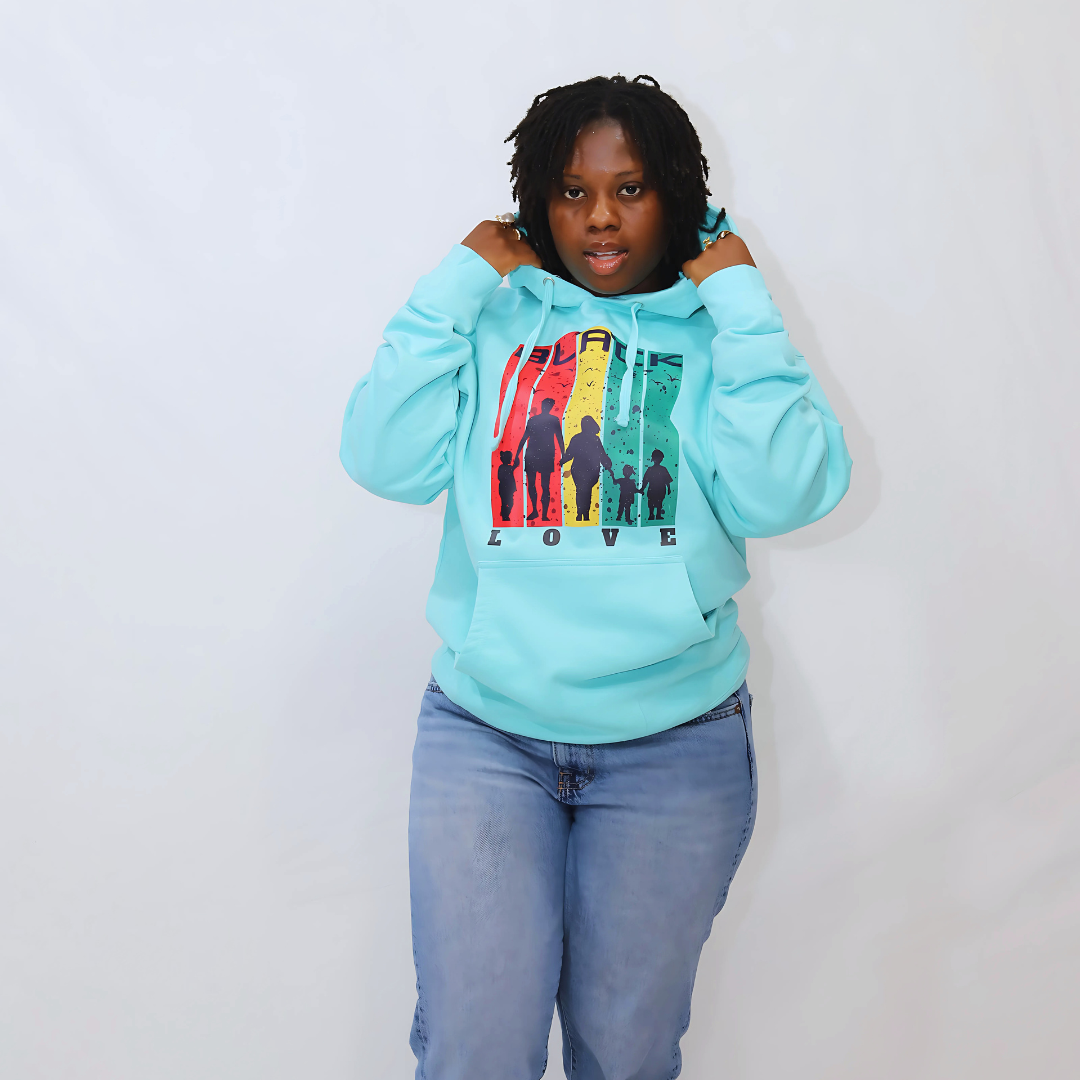 Black Love Mint Hoodie