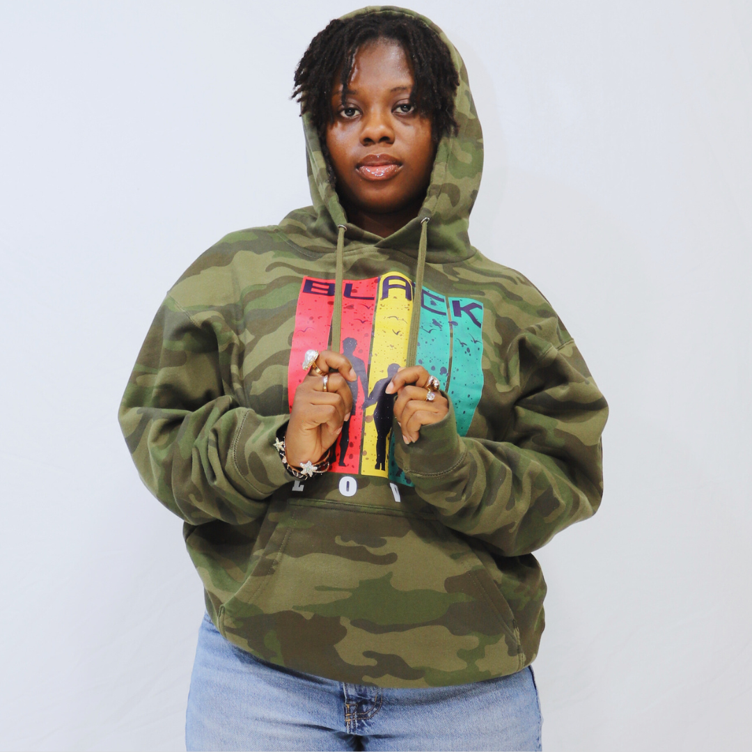 Black Love Camouflage Hoodie