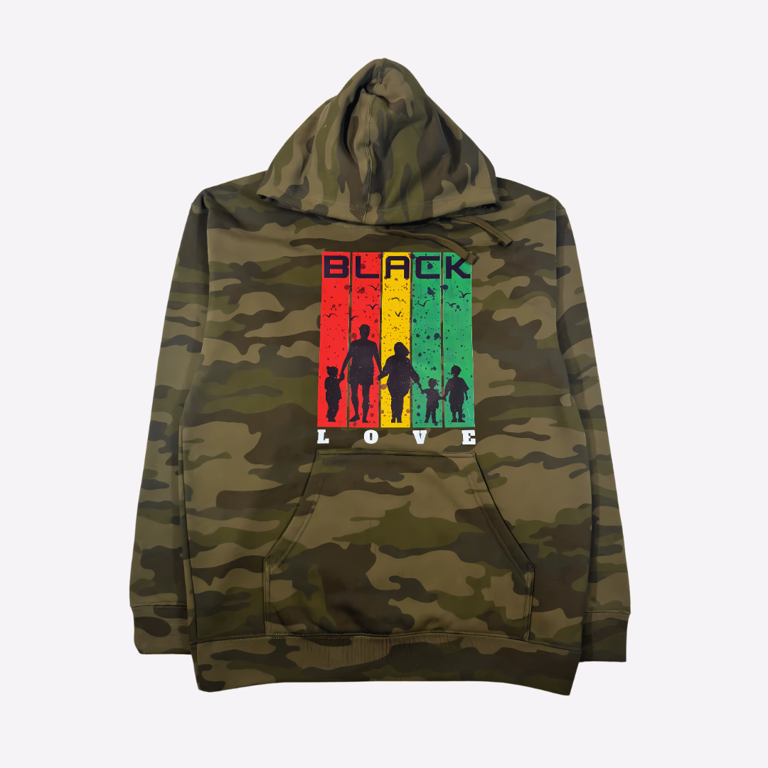 Black Love Camouflage Hoodie