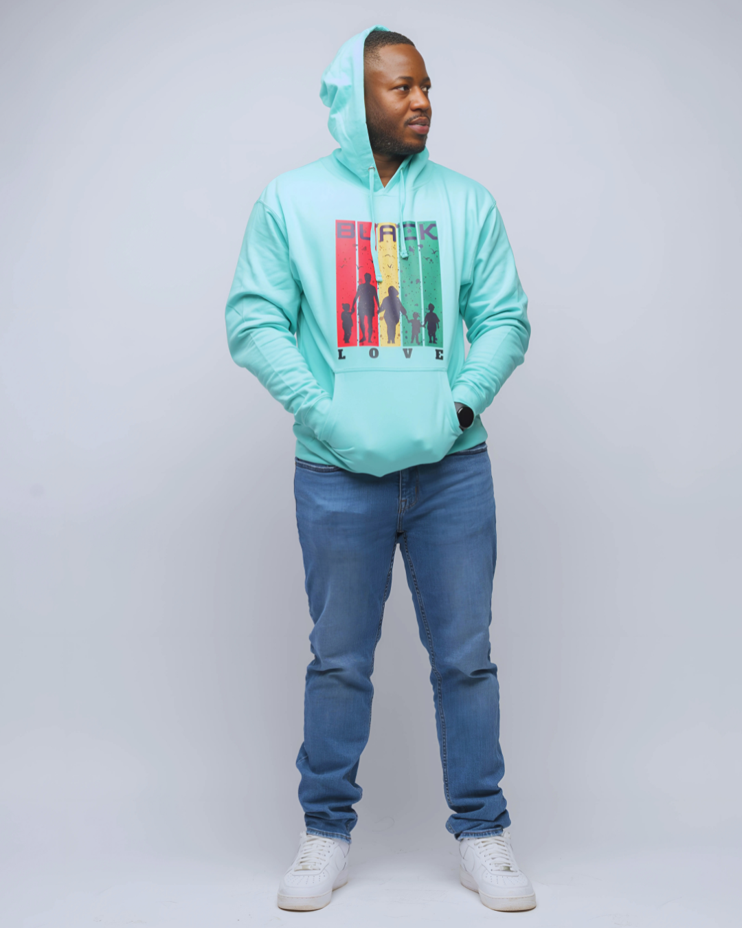 Black Love Mint Hoodie