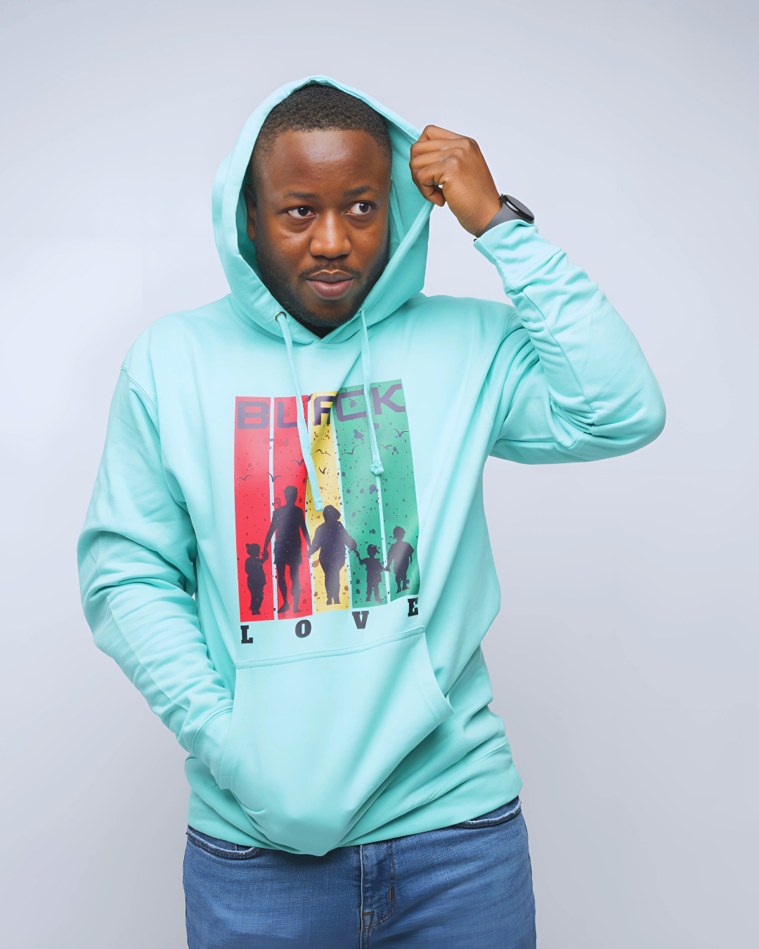 Black Love Mint Hoodie