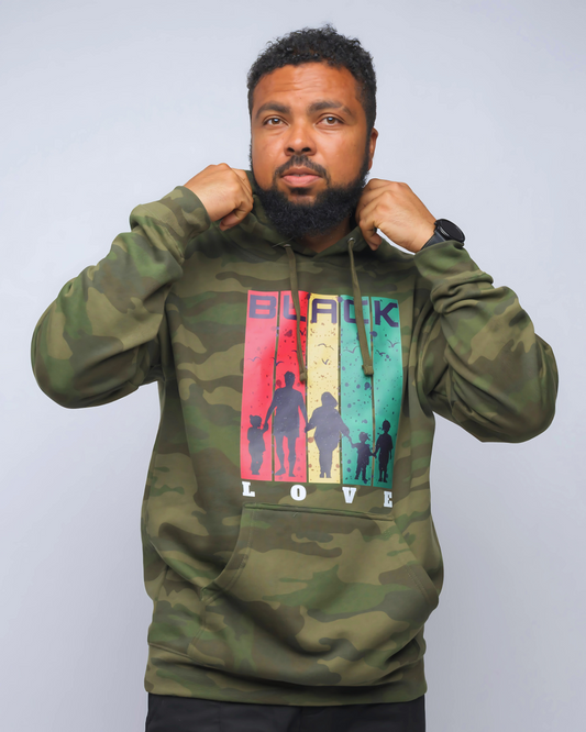 Black Love Camouflage Hoodie