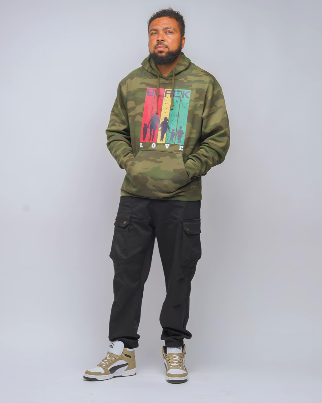 Black Love Camouflage Hoodie