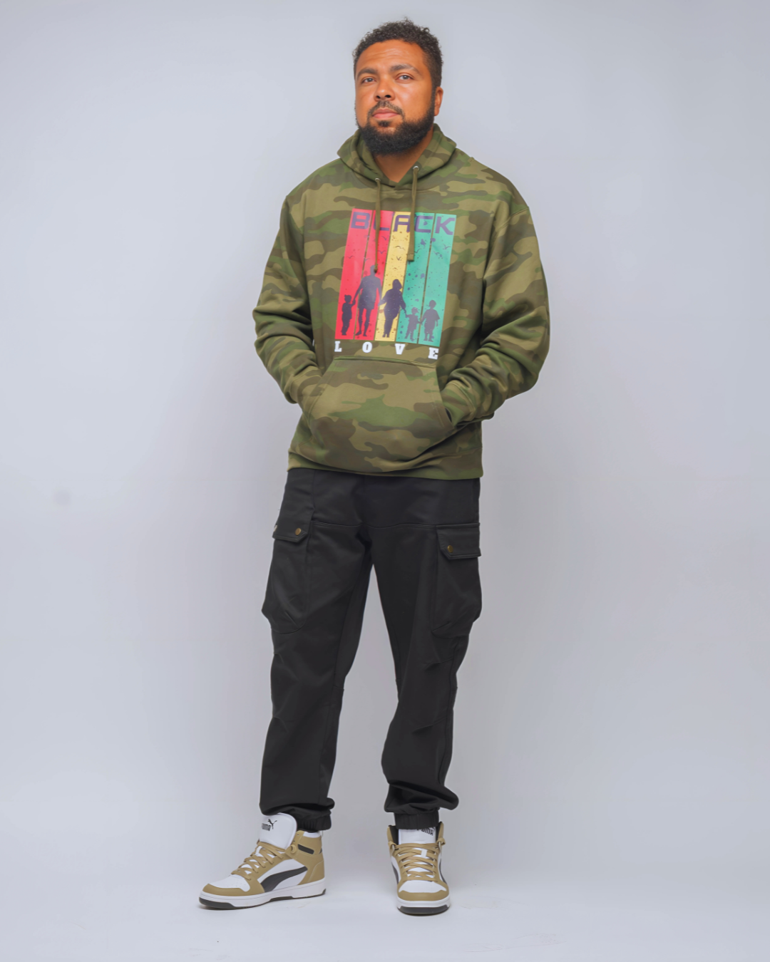 Black Love Camouflage Hoodie