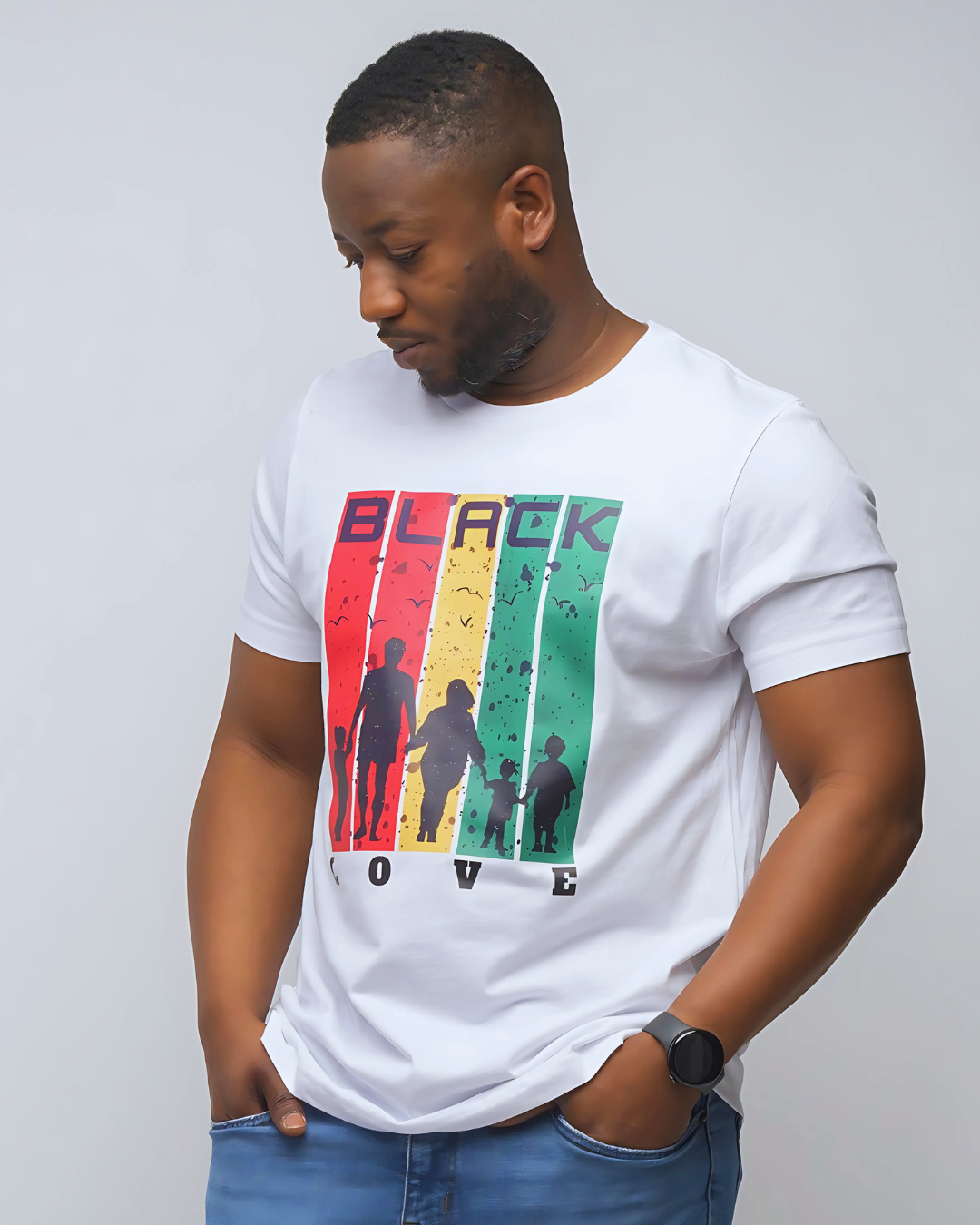 Black Love White T-shirt
