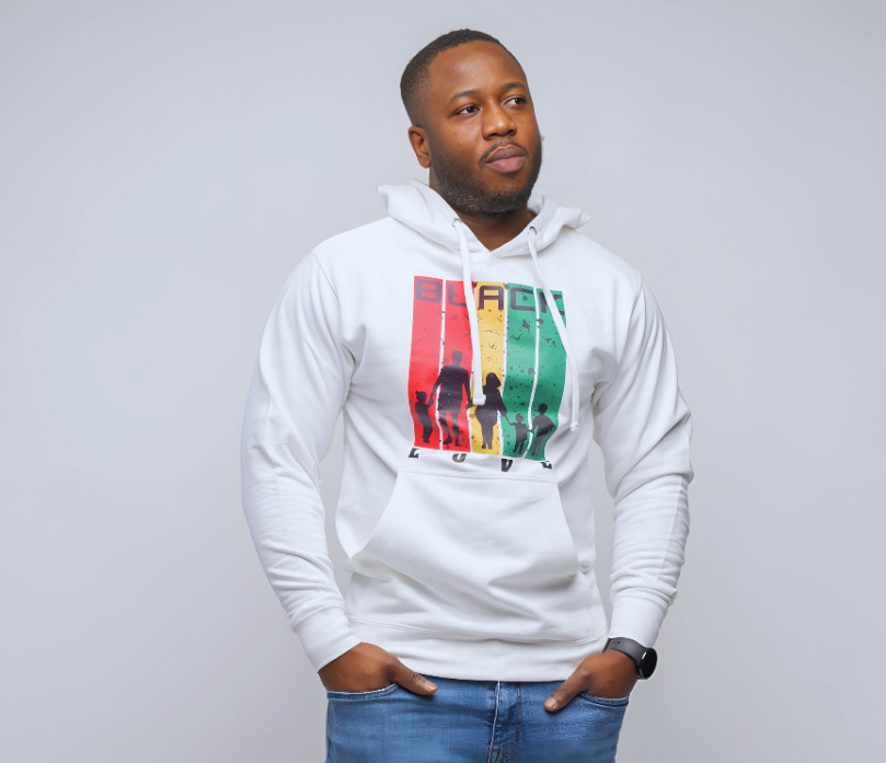 Black Love White Hoodie