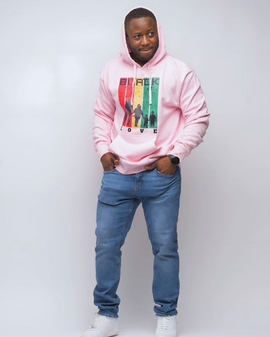 Black Love Light Pink Hoodie