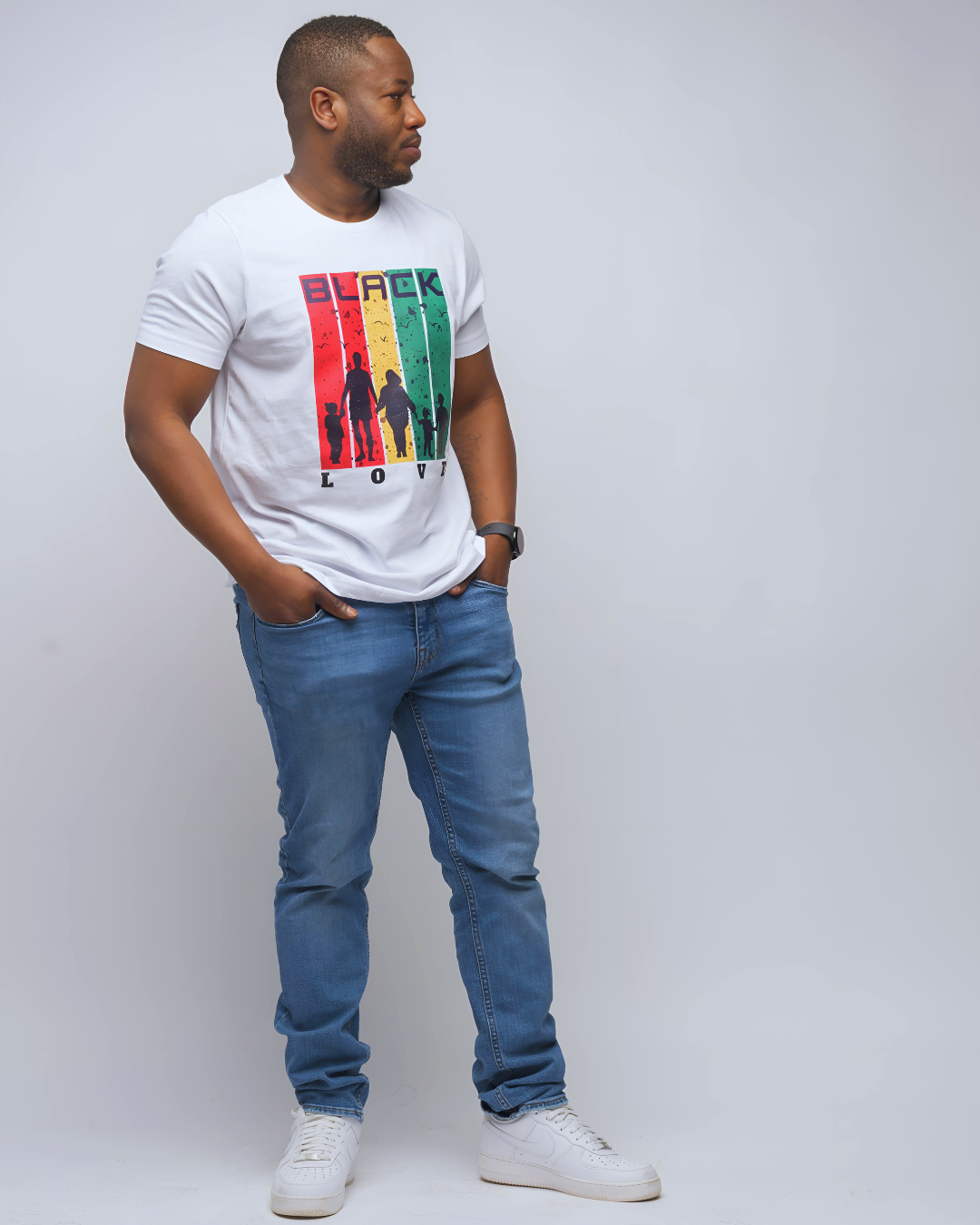 Black Love White T-shirt